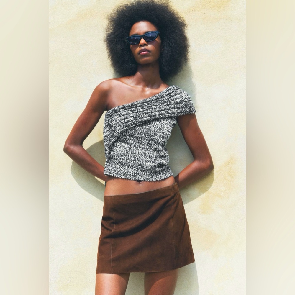Zara ASYMETRICAL Knit Top